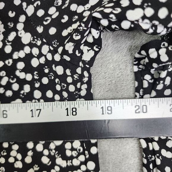 Women's 41 Hawthorn Blouse Top Black & White Polka Dot V-Neck Size S - Picture 8 of 10